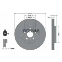 TEXTAR 92243303 Bremsscheiben 2 Stück vorne für OPEL