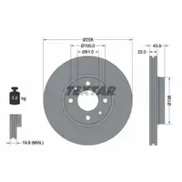 TEXTAR 92241503 Bremsscheiben 2 Stück RENAULT