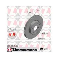 Zimmermann 230.2378.20 Bremsscheiben 2 Stück SUZUKI