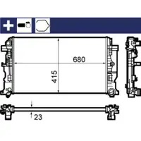 MAHLE CR 1710 000S Kühlmittelkühler für MERCEDES-BENZ, VW