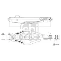 Lenker Radaufhängung Febi Bilstein 194708 für Toyota Hinterachse Links Hinten