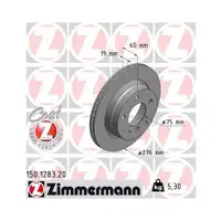 Zimmermann 150.1283.20 Bremsscheiben 2 Stück BMW