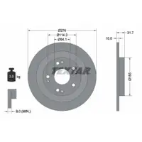 TEXTAR 92252603 Bremsscheiben 2 Stück HONDA