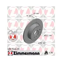 Zimmermann 480.1546.20 Bremsscheiben 2 Stück SAAB