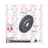 Original Zimmermann 430.1461.52 Bremsscheiben 2 Stück für OPEL