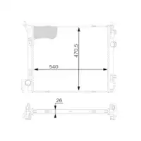 Kühler Motorkühlung Mahle CR 1596 000S Behr für Nissan