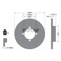 TEXTAR 92100303 Bremsscheiben 2 Stück vorne CHEVROLET