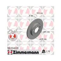 Zimmermann 100.1248.20 Bremsscheiben 2 Stück VW