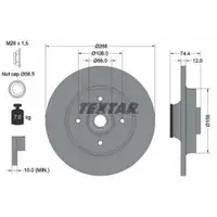 TEXTAR 92168703 Bremsscheiben 2 Stück hinten CITROËN