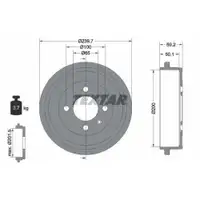 TEXTAR 94022800 Bremstrommeln 2 Stück VW