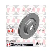 ZIMMERMANN 450.5205.20 Bremsscheiben 2 Stück für LAND ROVER