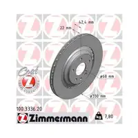 Zimmermann 100.3336.20 Bremsscheiben 2 Stück AUDI