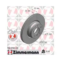 ZIMMERMANN 150.2901.20 Bremsscheiben 2 Stück vorne BMW