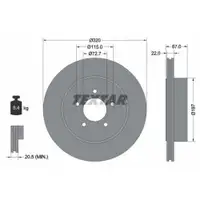 TEXTAR 92177205 Bremsscheiben 2 Stück hinten für CHRYSLER