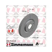 Zimmermann 200.2522.20 Bremsscheiben 2 Stück NISSAN