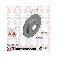 Zimmermann 230.2379.20 Bremsscheiben 2 Stück FIAT
