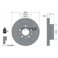 TEXTAR 92286103 Bremsscheiben 2 Stück vorne für FIAT