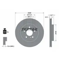TEXTAR 92286903 Bremsscheiben 2 Stück hinten für MERCEDES-BENZ