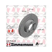 Zimmermann 460.1526.20 Bremsscheiben 2 Stück für PORSCHE