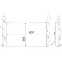 MAHLE CR 1498 000S Kühlmittelkühler für OPEL