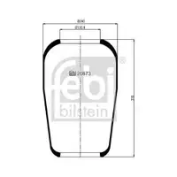 FEBI BILSTEIN 20673 Luftfederbalg für VOLVO, DAF, MERCEDES-BENZ