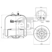 FEBI BILSTEIN 46187 Luftfederbalg für MERCEDES-BENZ