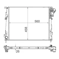 MAHLE CR 1237 000S Kühlmittelkühler für RENAULT, NISSAN, OPEL