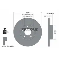 TEXTAR 92057405 Bremsscheiben 2 Stück vorne AUDI