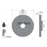 TEXTAR 92283403 Bremsscheiben 2 Stück vorne PEUGEOT
