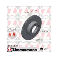 ZIMMERMANN 460.1568.20 Bremsscheiben 2 Stück für PORSCHE
