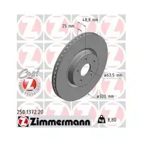 ZIMMERMANN 250.1372.20 Bremsscheiben 2 Stück FORD