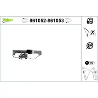 VALEO 861052 Fensterheber Nur Mechanismus RL Ford