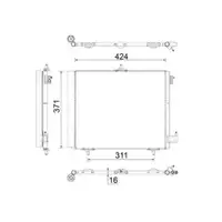 MAHLE AC 460 000S A/C-Kondensator für CITROËN, OPEL, PEUGEOT, DS