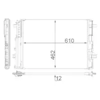 MAHLE AC 446 000S A/C-Kondensator für MERCEDES-BENZ, INFINITI