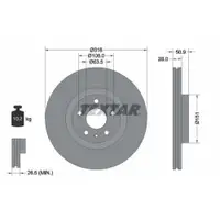TEXTAR 92309603 Bremsscheiben 2 Stück vorne für FORD