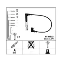 NGK 0736 Zündleitungssatz RC-MB201 für MERCEDES-BENZ