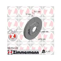 Zimmermann 100.1241.20 Bremsscheiben 2 Stück VW