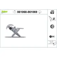 VALEO 861068 Fensterheber nur mitKomfort FL