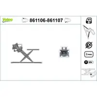 VALEO 861106 Fensterhebersystem ohneKomfort RL