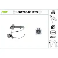 VALEO 861208 Fensterhebersystem ohneKomfort RL