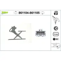 VALEO 861104 Fensterhebersystem mitKomfort FL Honda
