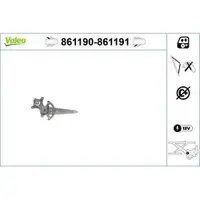 VALEO 861190 Fensterheber Nur Mechanismus RL Honda