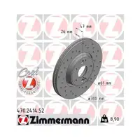 Original ZIMMERMANN 470.2414.52 Bremsscheiben 2 Stück für RENAULT