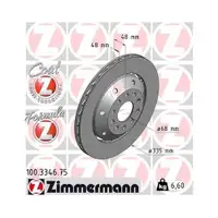 Original Zimmermann 100.3346.75 Bremsscheiben 2 Stück für AUDI