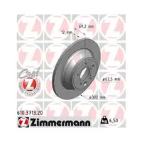 Zimmermann 610.3713.20 Bremsscheiben 2 Stück VOLVO