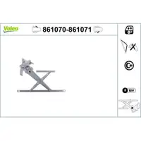 VALEO 861070 Fensterheber nur mitKomfort FL