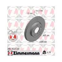 Zimmermann 285.3527.20 Bremsscheiben 2 Stück KIA