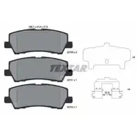Bremsbelagsatz Scheibenbremse Textar 2211001 für Ford für Ford Usa Hinterachse