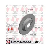Zimmermann 100.3335.20 Bremsscheiben 2 Stück AUDI