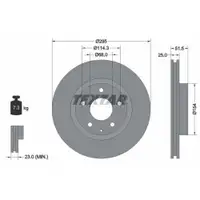 Original TEXTAR 92267603 Bremsscheiben 2 Stück vorne für MAZDA